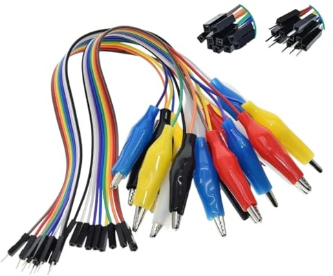20cm 30cm 10pin-End Alligantor Clips Jump Wire Male Female Crocodile Clip Test Lead Jumper Wire Line Cable DIY C0innection New 2026 Electronic & Accessories