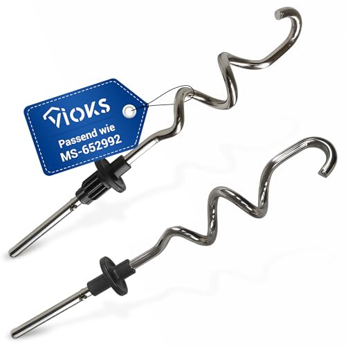 VIOKS 2 x knådningskrokar ersättning för Krups MS-652992 handmixer tillbehör omrörningsstavar rörkrok för krups 3 mix 7000 & 900 F608 GN9101 GN9121 handmixer mixer mixer handvisp
