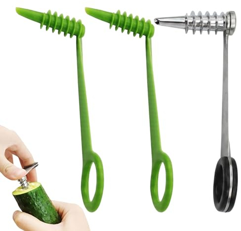 3 PCS Spiralizer for Vegetables, Vegetable Spiralizer, Spiralizer Set for Healthy Meal Preparation, Durable Kitchen Tool with Ergonomic Handles, Easy to Clean Design