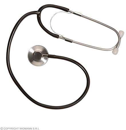 W WIDMANN MILANO Party Fashion, Stetoscopio Giocattolo Realistico, Versatile per Adulti, Sicuro a Partire da 1 Anno, Leggero e Resistente, Ideale per Giochi di Ruolo