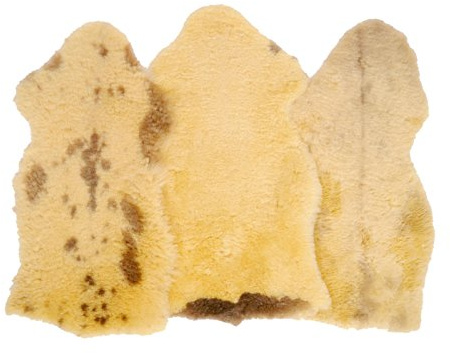 Kaiser Naturfelle 68210 Babyfell midizin mit lustigen Naturflecken, ca. 70/90 cm, Gold