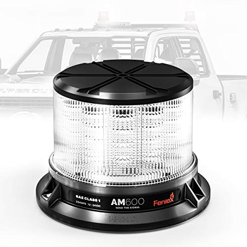 Feniex AM600 Beacon | White | 20 Watts, Super Bright LEDs, SAE Class 1 | Emergency Warning Lights
