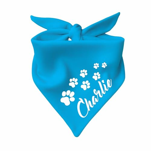 Hunde Dreiecks Halstuch (Fb: Atollblau) (Gr. 1 (55 cm)) Name des Hundes