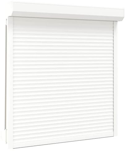 vidaXL Rollladen Gute Wärme- und Schalldämmung Rollladenpanzer Behang Rolladen Rolladenbehang Vorbaurollladen Vorbaurolladen Aluminium 130x140cm Weiß