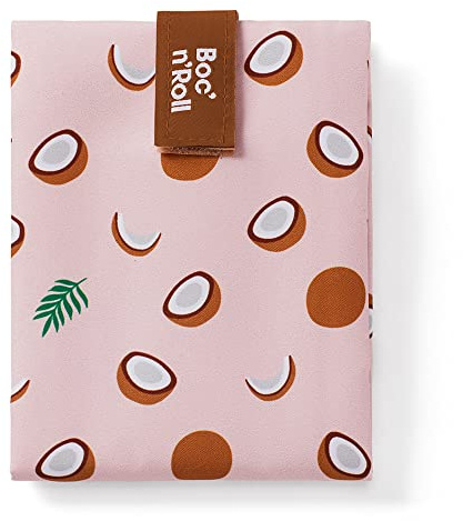 ROLL'EAT - Bolsa Merienda, Porta Bocadillos con Envoltorio Reutilizable - Fruits (Coco)