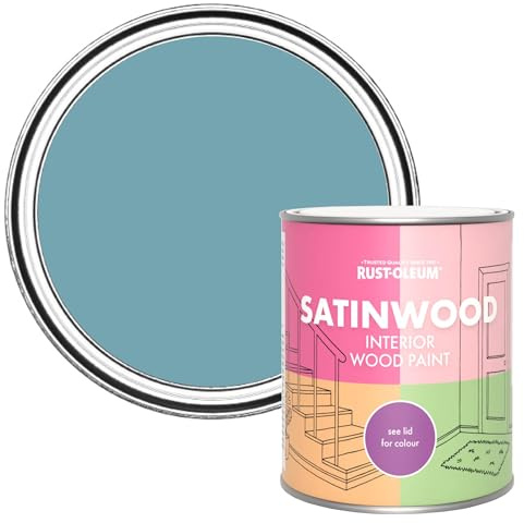 Rust-Oleum Blue Satinwood Interior Wood Paint - Belgrave 750ml