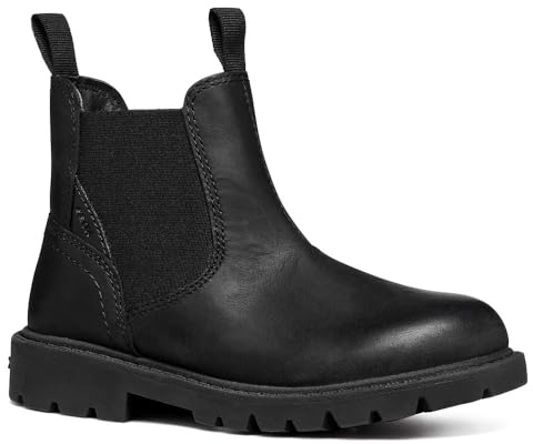 Geox J SHAYLAX Boy A Chelsea Boot, Black, 35 EU
