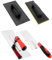 QWORK® 4-teiliges Set für Verputzarbeiten, Kunststoff-Reibebrett für Beton, Edelstahl Putzkelle, Edelstahl Glättekelle 300x120 mm und Schwammgummi-Reibebrett