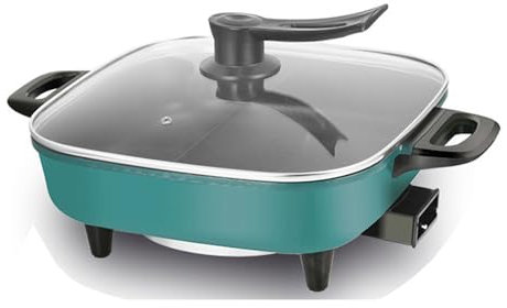 YSFHYAN 1360W SartéN EléCtrica Especial,SartéN Paellera EléCtrica,SartéN EléCtrica Profesional,Gran Capacidad,RegulacióN de Temperatura de Cinco Marchas,Adecuada para Cocinas,Restaurantes