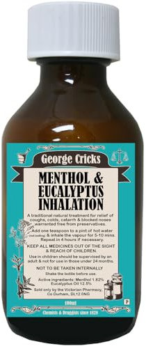 Menthol & Eucalyptus Inhalation Solution, 100ml, Natural Decongestant