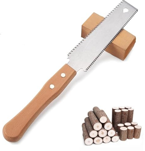 Piccola sega a mano, sega a mano giapponese, sega a filo, sega a tassello, sega per legno, sega a mano in acciaio SK-5, sega a doppio taglio, piccola sega domestica con manico in legno per la