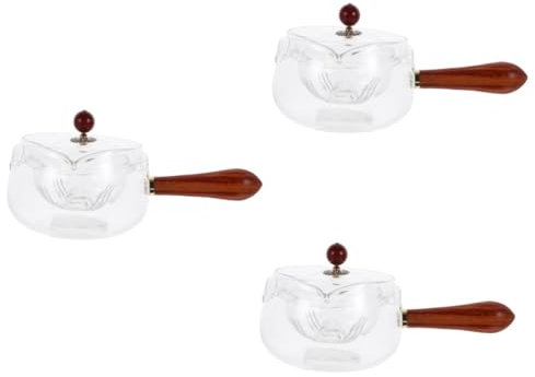 GALPADA Tetera De 3 Piezas Para Restaurante Tetera Eléctrica Con Colador Rojo Bonita Tazas De Té Rojas Infusor De Té De Vidrio De Borosilicato Alto Para El Hogar