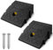 Rampas de bordillo Antideslizantes, 2 Unidades, rampa para Silla de Ruedas, Coches y Motos, plástico Resistente, Altura 7-13 cm, Incluye 2 Pernos de fijación