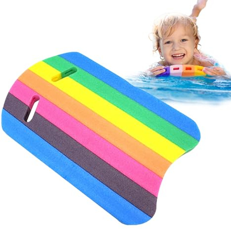 Schwimmbrett für Kinder und Erwachsene, Regenbogen- mit Doppelgriff-Design, rutschfestes Board für Anfänger, Schwimmtraining, U-förmiger Pool-Schwimmer für Schwimmübungen und Training