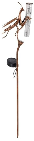 Pluviomètre en fer et énergie solaire pour mettre en évidence la forme distinctive de la figurine pour décoration de jardin avec lumière LED pour la cour