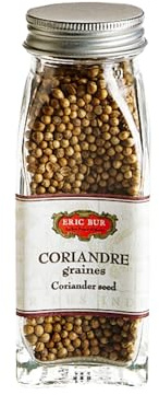 ERIC BUR Coriandre Graines - Pot de 30 g en verre - Épice aromatique pour curry, tajines et marinades - Saveur authentique du terroir - Lot de 4