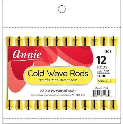 Annie Cold Wave Rod Long 12Ct Yellow