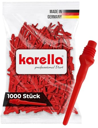 Karella Dartspitzen Kunststoff 1.000 St. Original KeyPoint, Profi Softdart Ersatzspitzen für elektronische Dartscheiben, Made in Germany, formstabil und langlebig.
