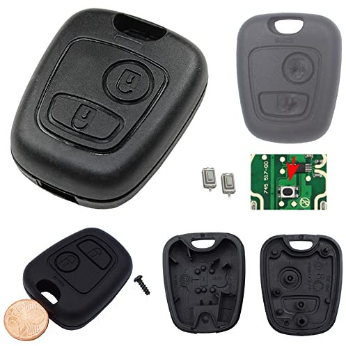 Peugeot Autoschlüssel Gehäuse 106 107 206 207 306 307 Boxer EXPERT + 2X Taster Mikrotaster Neu