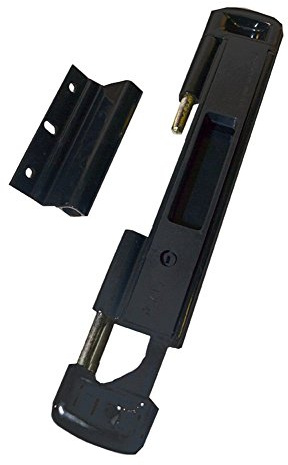 Double Bolt Lock for Sliding Glass Doors - Newly Patented - Advanced Technology to Keep Your Family Safe and Secure - High Security Lock - Virtually Burglar Proof (Black)
