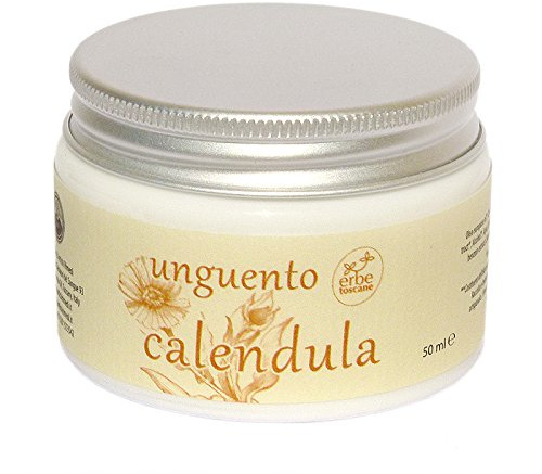Salva BIO CALENDULA - Perfekt för ansikte och läppar, fälliga händer och torr hud - ren naturkoncentrat - handgjord i Toscana (50 ml)