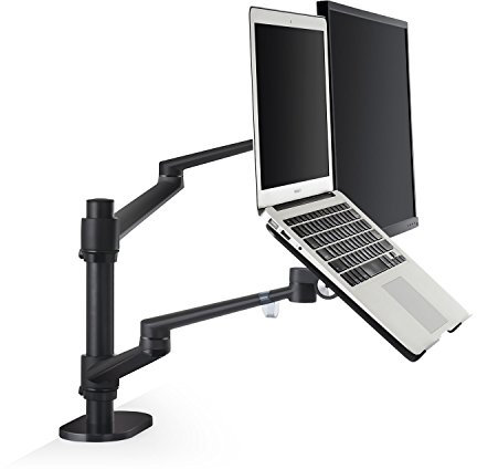 ThingyClub® Adjustable Aluminium Universal Laptop & Monitor Desk Mount Monitor Arm Stand Bracket with Tilt and Swivel