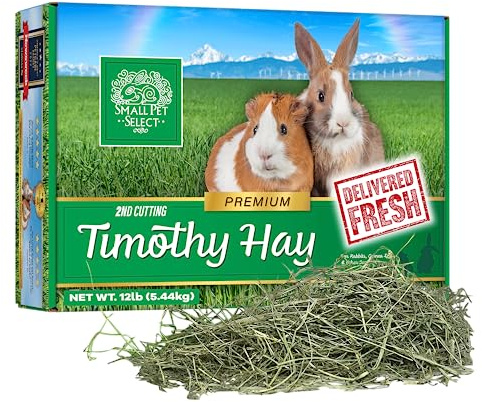 Small Pet Select 2nd Cutting Perfect Blend Timothy Hay Pet Food for Rabbits, Guinea Pigs, Chinchillas and Other Small Animals, Premium Natural Hay Grown in The US, 12 LB