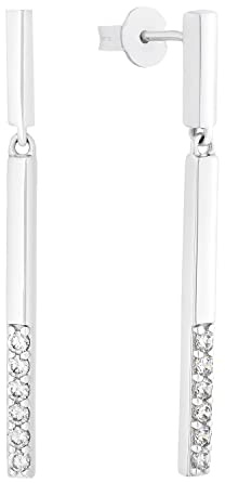 s.Oliver Ohrringe 925 Sterling Silber/Edelstahl Damen, Ohrschmuck, Kommt in Schmuck Geschenk Box