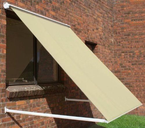 Primrose 2.5m Half Cassette Drop Arm Window Awning (Ivory)