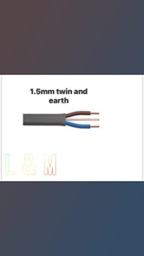 L & M 1.5mm Twin and Earth 6242Y Flat Grey Electric Cable - BASEC Approved - Lighting Circuits (7 Metre)