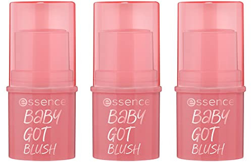 essence baby got blush, Rouge, Nr. 30, Pink, natürlich, strahlend frisch, vegan, ohne Alkohol, ohne Parabene, ohne Mikroplastikpartikel, 3er Pack (3x5.5g)