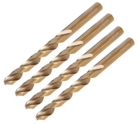 TA-VIGOR 4Pcs 3mm Straight Shank Twist Drill Bit, High Speed Steel M35 Cobalt Twist Drill Bit with 3mm Shank for Drilling Tool Stainless Steel Metal Plastic Wood