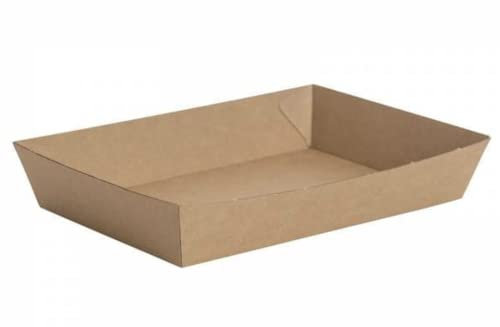 Bakery Direct Medium Kraft Card Tray Bake Mould (Kraft, Pack of 10)