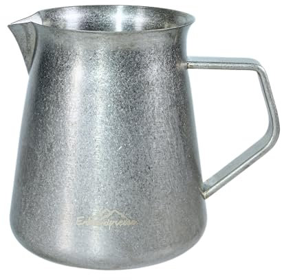 Erkundpresso.Milchkännchen 600ml Milk Pitcher Milchkanne aus Edelstahl，Pour Over Kaffeekanne Milchschaumkännchen Milchkanne -Antikes Handwerk aus Edelstahl