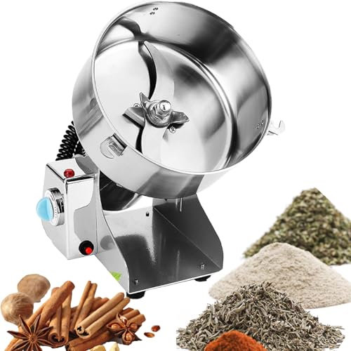 WDDEYYDS Commercial Grain Mill Grinder Manual Coffee Grinder Swing Type Electric Herb Spice Ginger Rice Flour Mill Machine For Kitchen Countertop,4500g