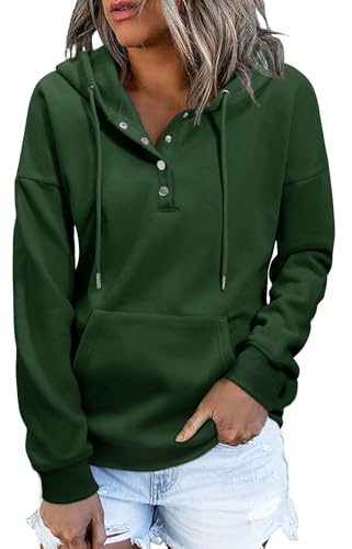 heekpek Sweats à Capuche pour Femmes Sweatshirts Chauds à Manches Longues Hauts Polaires Décontractés avec Poches pour l'Automne et l'hiver