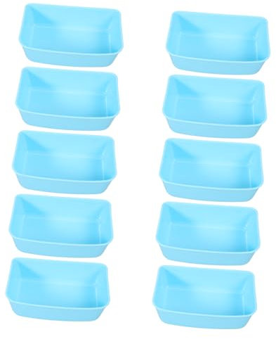 ROMISBABA 10St Pet Hundeschüssel Futter- und Wasserschüssel Hundekäfigschale Hundekäfigfutterbehälter Hundekäfigzubehör Hund wassernapf Tierfutterbehälter Hundenapf pp Sky-Blue