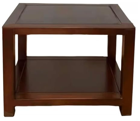 GUQASDV Audio-Rack-Turm, Audio-Rack-ständer, Av-medienständer, Rack-Audio-Turm Minimalistisch Hochbelastbar 25kg aus Massivem Gummibaumholz Braun 4 Größen(2 Layer)