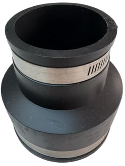 Aqua Universe 3-2 Flexible Reducer with Hose Connectors Reducing Connector with Hose Pipe Fitting Efficient and Reliable Rubber Coupling Solution for Copper, PVC, Cast Iron and Steel Pipes