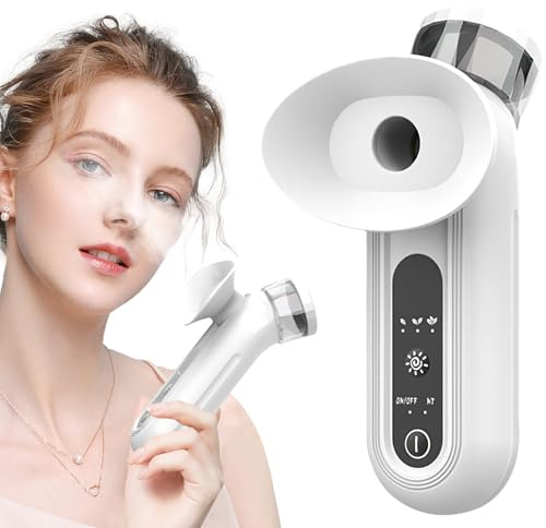 Eye Steamer for Dry Eyes, Face Steamer Facial, Heated Nano Eye Mist Sprayer for Tired Eyes with Hot & Cold, Handheld Nano Eye Mist Sprayer Steam Wand for Eye Skin Care,