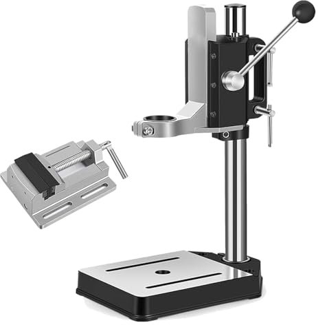 Adjustable Vertical Drill Stand, Electric Drill Workbench, Floor Drill Holder with Clamp Diameter 43 mm or 38 mm, DIY Tool for Electric Drills