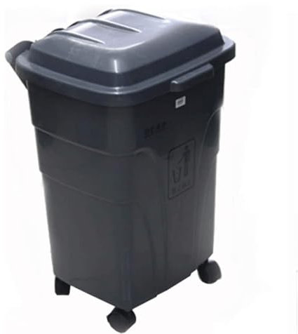WLGDBXF Interior Bote de Basura Bote de Basura Contenedor de Basura al Aire Libre con Tapa Contenedores de Basura con Ruedas Receptáculo de Basura Grande de 70 L Patio Jardín Exterior
