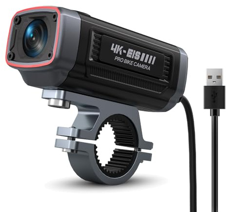 AKEEYO-710Pro EIS Fahrradkamera, 4K28FPS 20MP WiFi Action Kamera mit IP66 Ultra HD wasserdichte Kamera, 142° Weitwinkelansicht mit 64GB Karte, Upgrade Anti-Shake Funktion mit Nachtsicht,G-Sensor,GPS