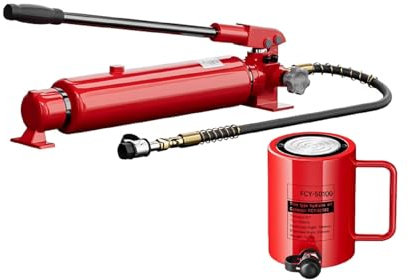 Cilindri idraulici da 10 tonnellate, martinetti idraulici con pompe manuali, martinetti con corsa da 100 mm/4 pollici, martinetti idraulici portatili, cilindri di sollevamento idraulici(50T jack+CP-70