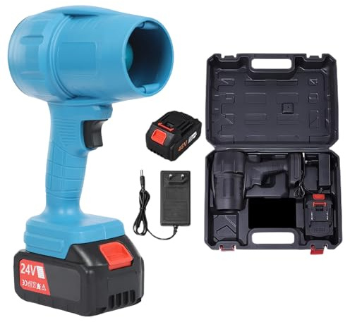 Rrlihjgu Sopladora De Hojas Inalámbrica | Soplador para Nieve y Polvo | Sopladora De Hojas Portátil con Velocidad Variable con Batería Y Cargador para Entrada Jardín Coche Exterior Acampada Terraza