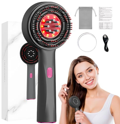 Kopfmassagegerät Elektrisch, ADDLIVE 2 in 1 Kopfhaut Massagebürste Elektrisch, 3 Modi Scalp Massager, Rotlicht Kopfmassage, Kopf Massage Gerät mit Haarölspender für Entspannung, IPX7 Wasserdicht