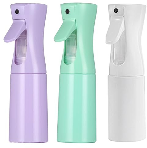 3-Piece Set 200ml Water Spray Bottle for Hair, Continuous Spray Bottle | Water Spray Bottle for Hair, Continuous Spray Bottle, 200ml Fine Mist Sprayer for Salon Home Hair Styling Hydration