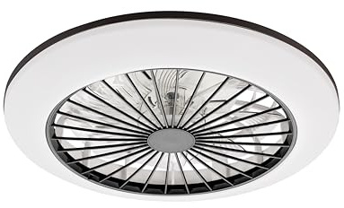 HSL LED-Deckenleuchte mit Ventilator Ø 45,5cm, Deckenventilator mit Lampe, Stufenlos Lüftungsgeschwindigkeiten, mühelose Lichtdimmung, mit Fernbedienung, 2700-6500K, 4300Lm, Klimagerät