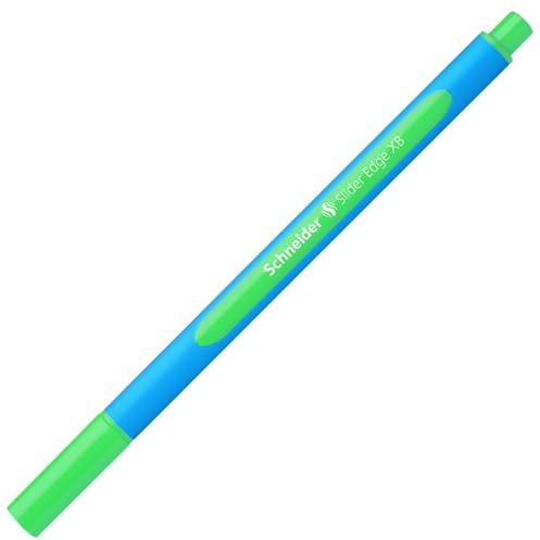 Schneider Slider Edge - Stylo avec technologie Viscoglide, XB, Encre Vert, 1 Unité