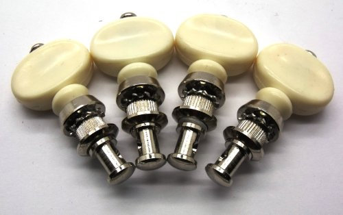 Set of 4 Ukulele/Banjo machine heads/tuners with choice of keys (Ivory)